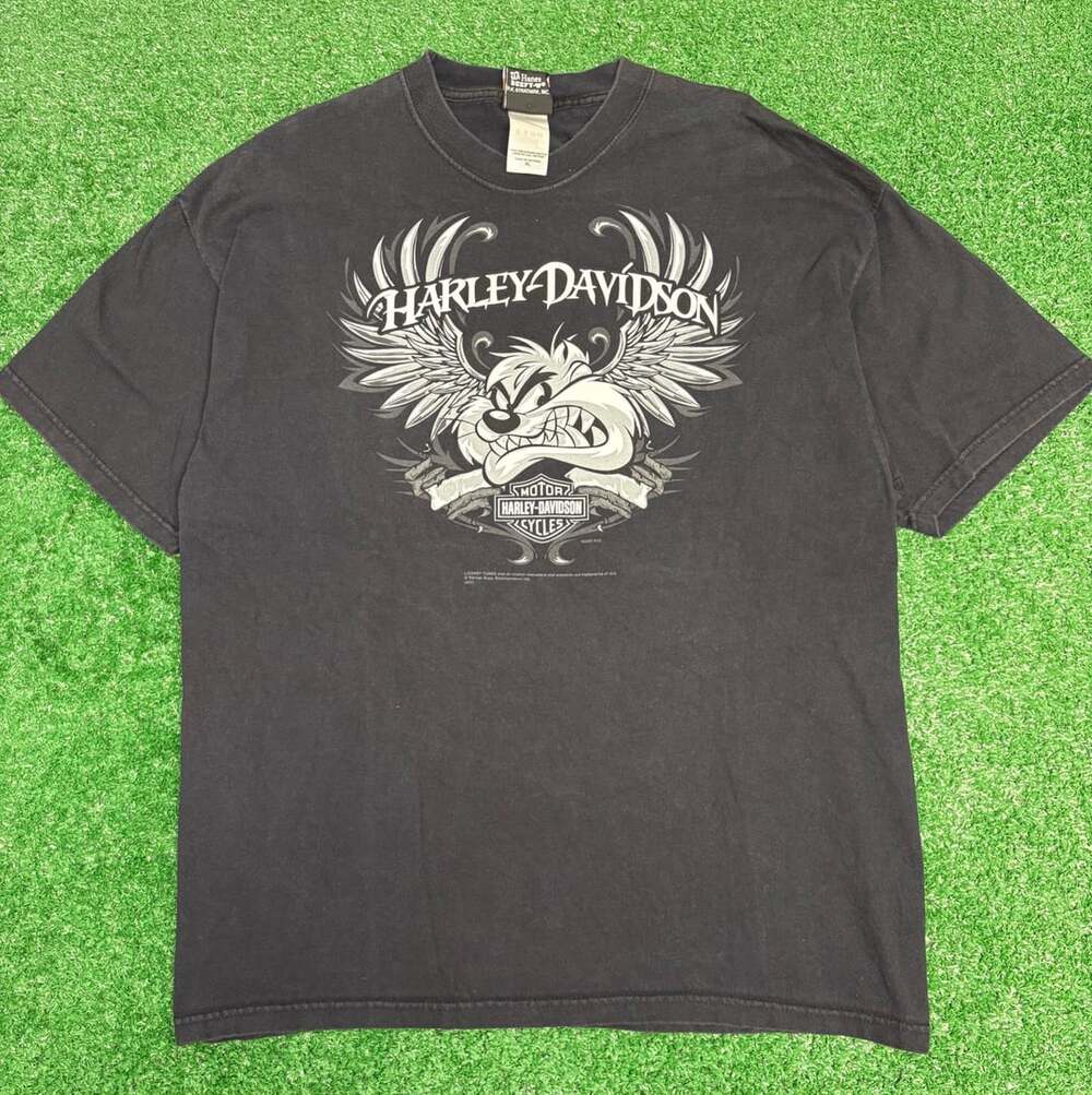 Harley Davidson Looney Tunes Tasmanian Devil Atlantic City New Jersey Shirt XL